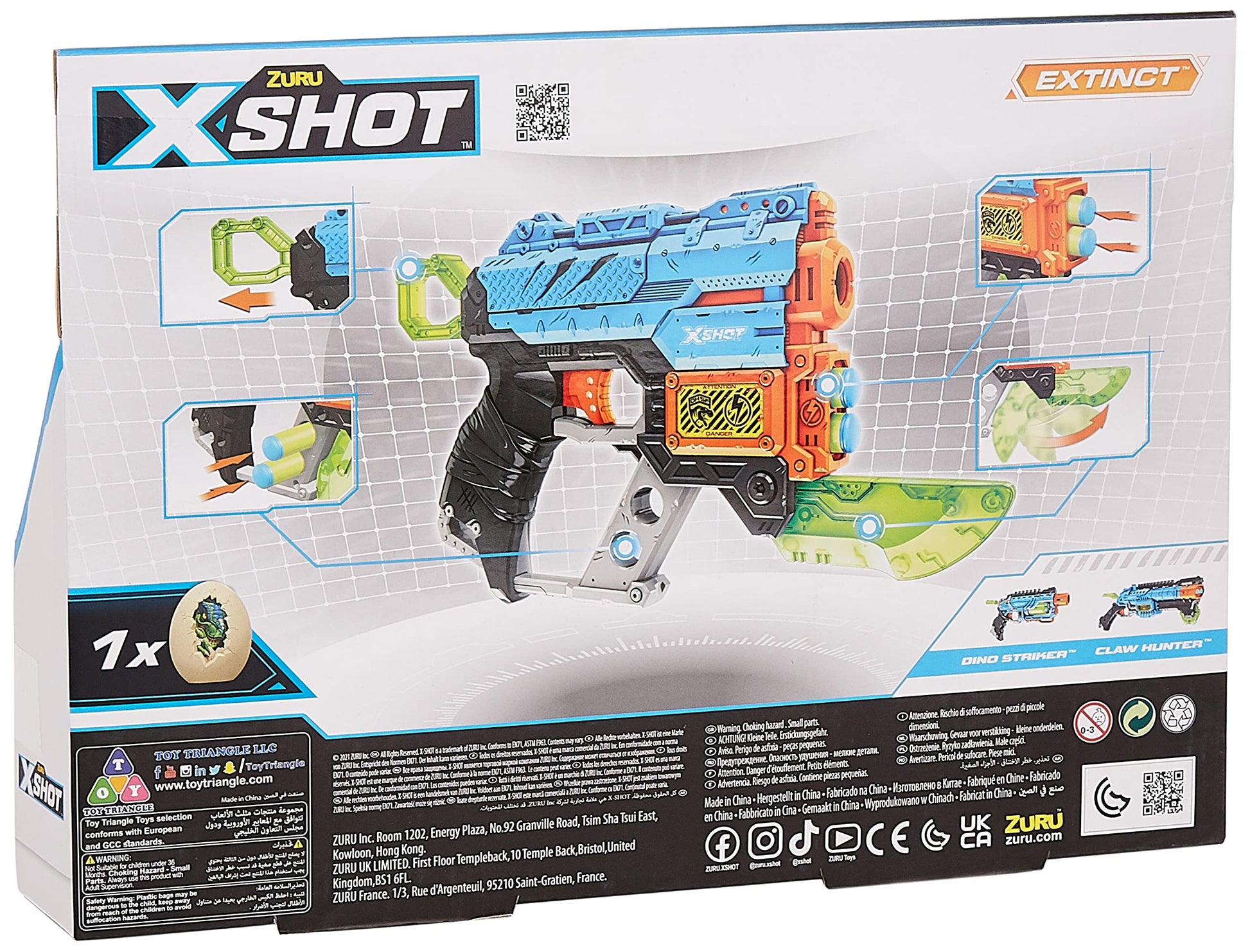 X-Shot Dino Attack Extinct (1 MEDIUM Egg, 8 darts)
