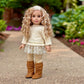 DreamWorld Collections - Romantic Melody - 3 Piece Outfit - Tunic, Leggings and Boots - Clothes Fits 18 Inch Doll (Doll Not Included)