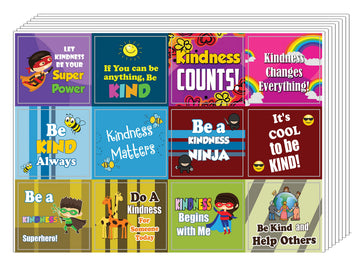 Creanoso Be Kind Stickers for Kids (20-Sheet) - Premium Design Gift Stickers - Awesome Stocking Stuffers Gifts for Boys & Girls, Children, Teens