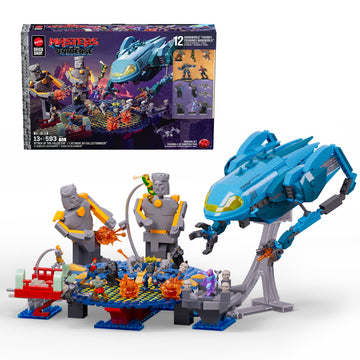 Mattel Brick Shop Masters of the Universe Building Set, Attack of the Collector with 594 Pieces and 12 Figures, Adult Collectors and Ages 13+ (Amazon