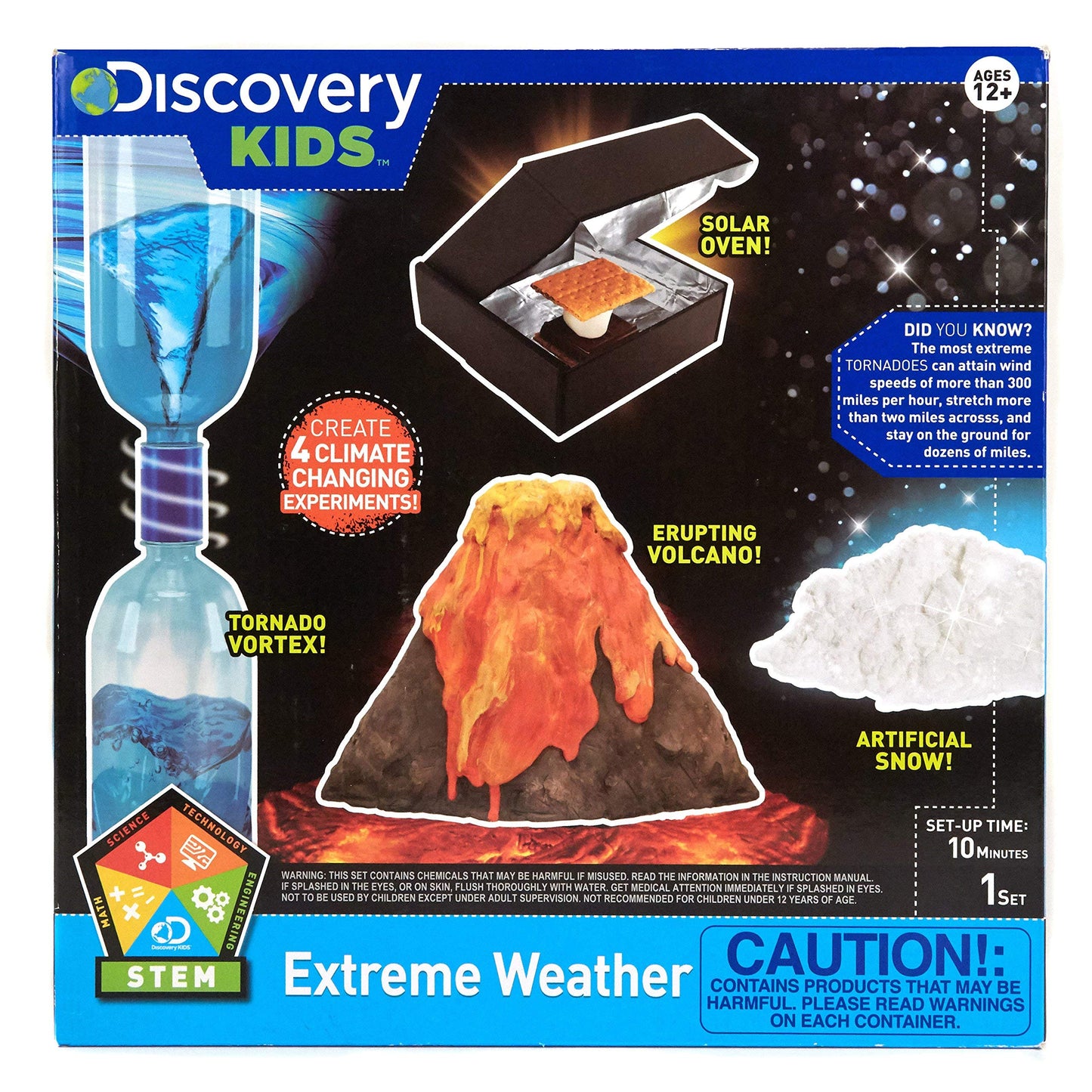 Discovery Extreme Weather STEM Science Kit, At-Home STEM Kits For Kids Age 12 And Up, Weather Experiment Kits for Young Scientists, DIY Volcano