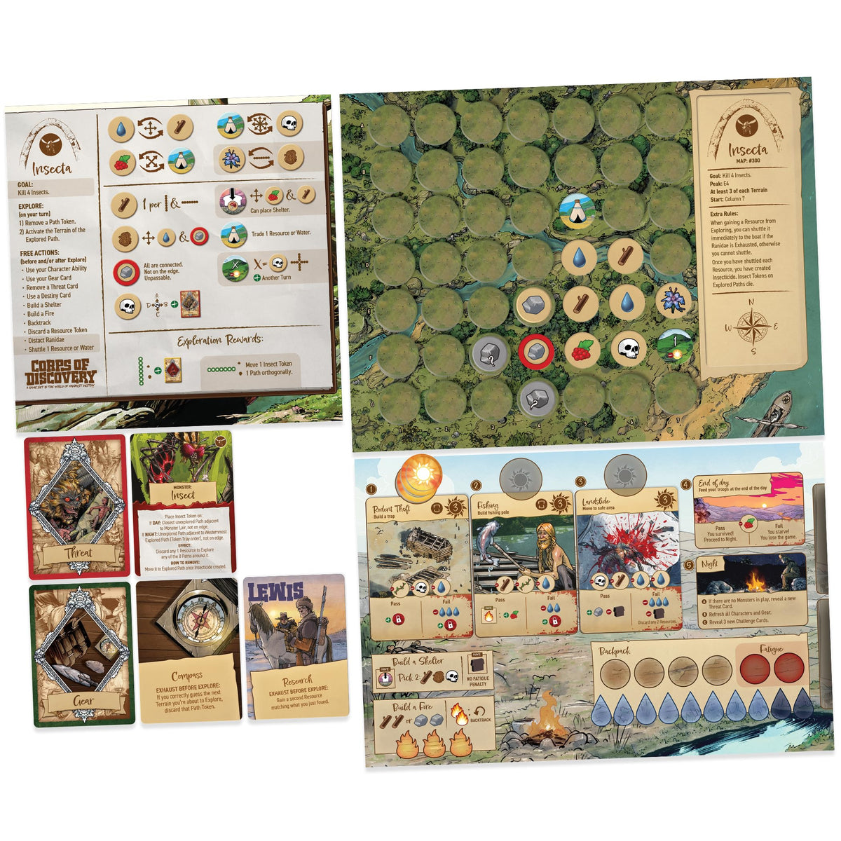 Corps of Discovery: Insecta Expansion - Giant Insect Encounter for the Cooperative Board Game | 1-4 Players