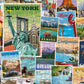 Funwares US States Puzzle, 1000 Piece Jigsaw, All 50, Vintage Poster Art