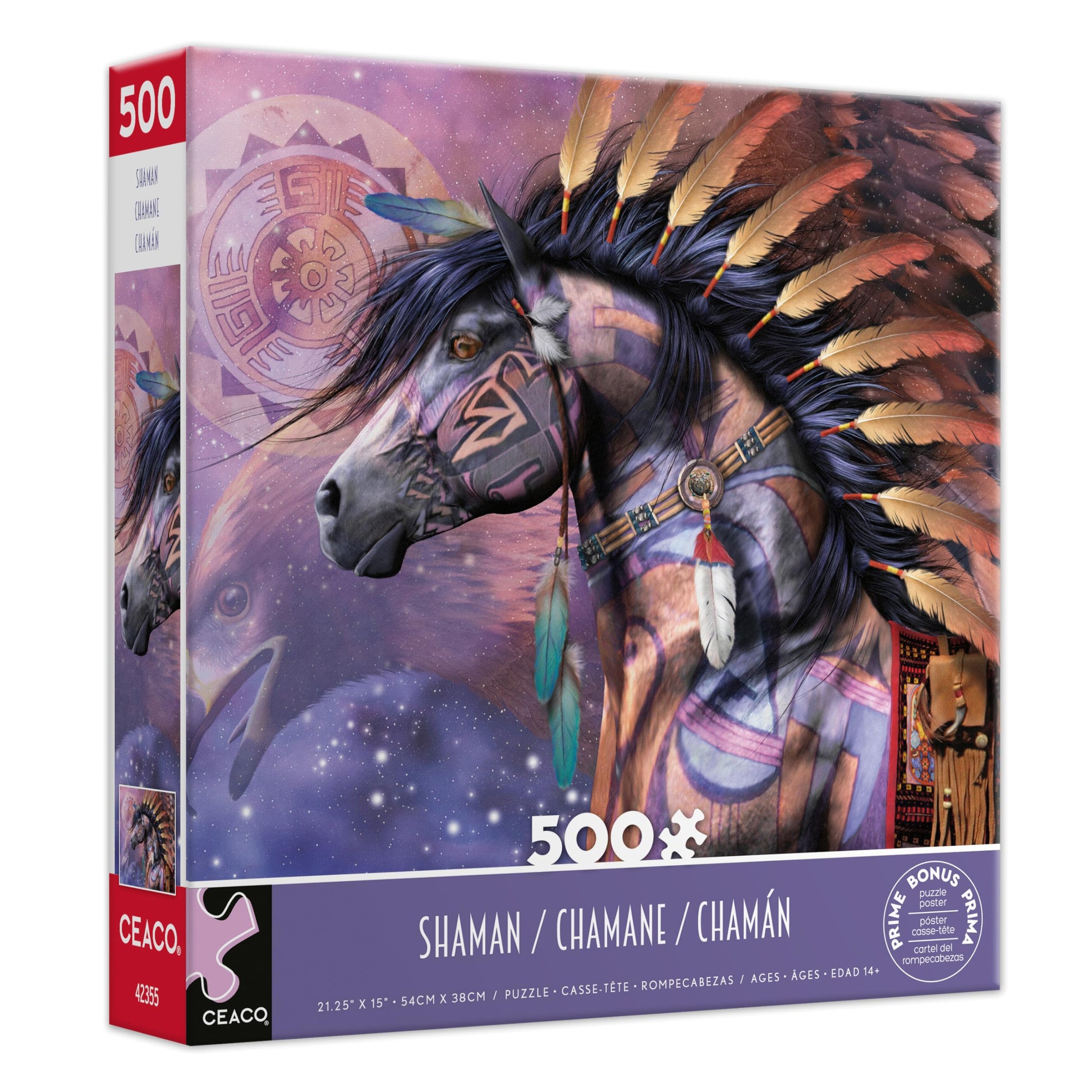Ceaco - Shaman Native American Art - 500 Piece Jigsaw Puzzle for Adults