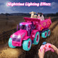 Funwee RC Tractor Toy Set with Light & Sound, Kids Farm Car Animal Trailer Wheels Remote Truck, Outdoor Vehicle Toys for 3-7+ Years Old Toddler Boy