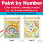 Faber-Castell Paint by Number Sweets - Kids Watercolor Paint by Number Craft (Ages 6+)
