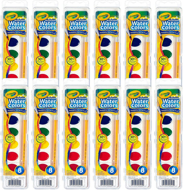 Crayola Washable Watercolor Paint Sets, Bulk Art Supplies for Teacher 12ct