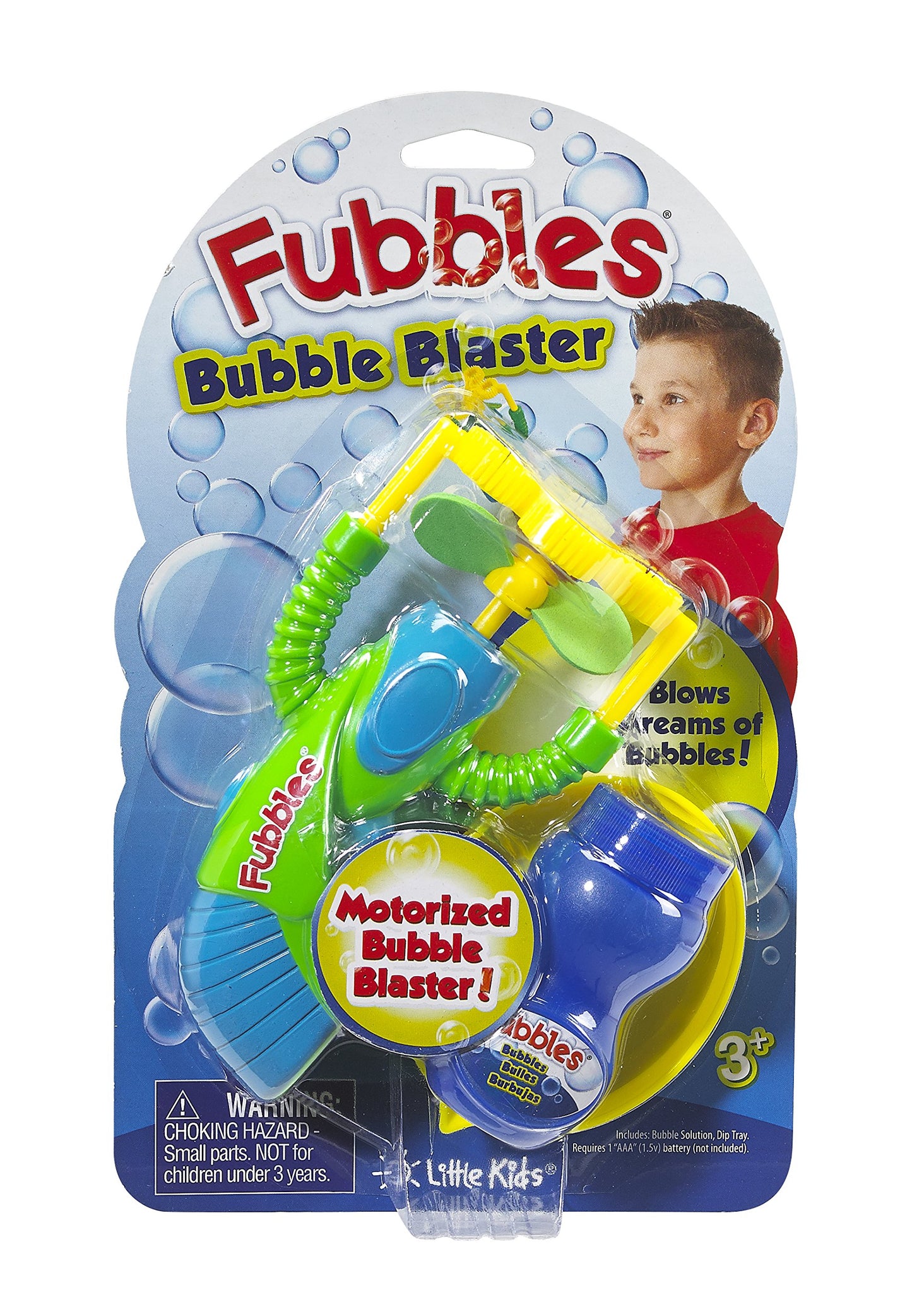 Little Kids Fubbles Bubble Blaster Tons of Bubbles Fan Includes 2oz of Bubble Solution, (Colors May Vary) (414)