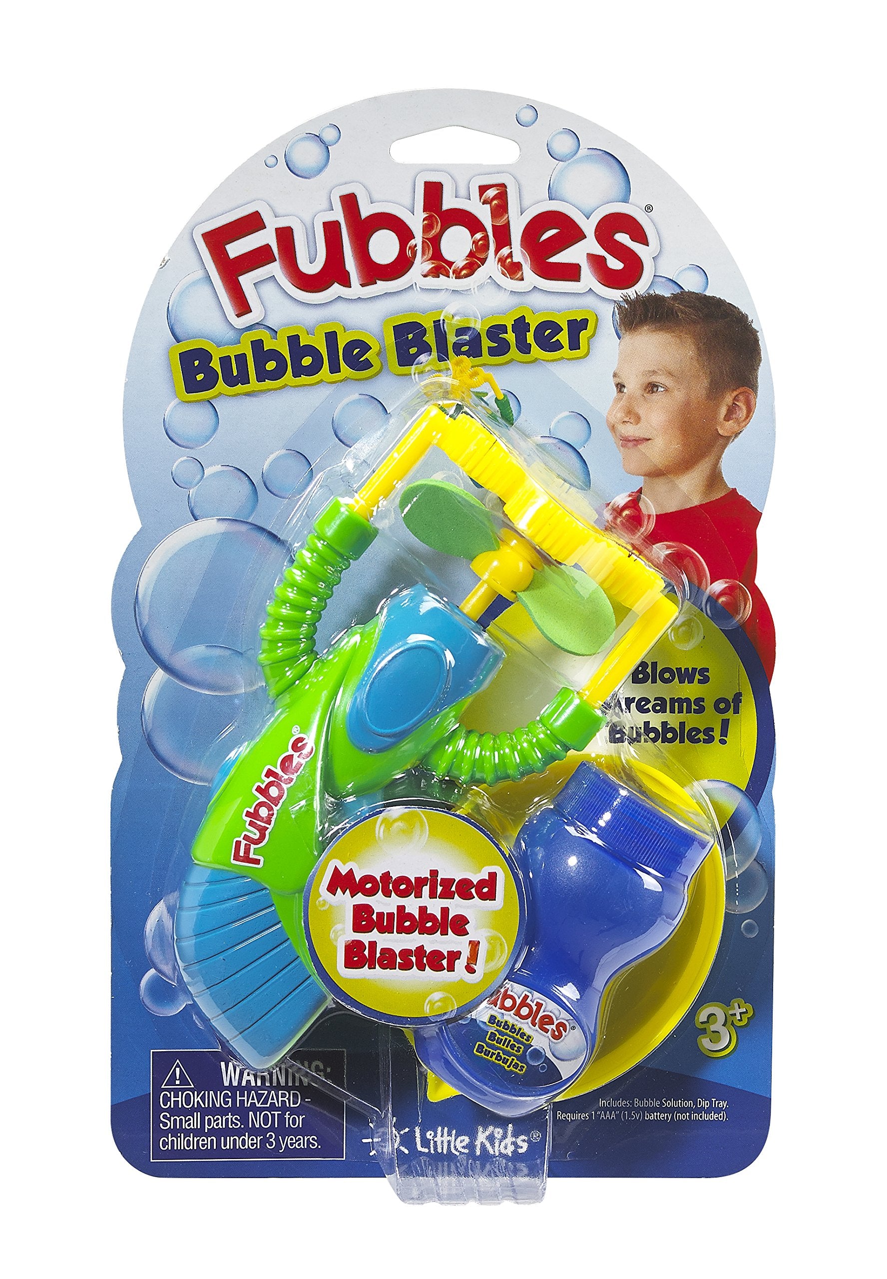 Little Kids Fubbles Bubble Blaster Tons of Bubbles Fan Includes 2oz of Bubble Solution, (Colors May Vary) (414)