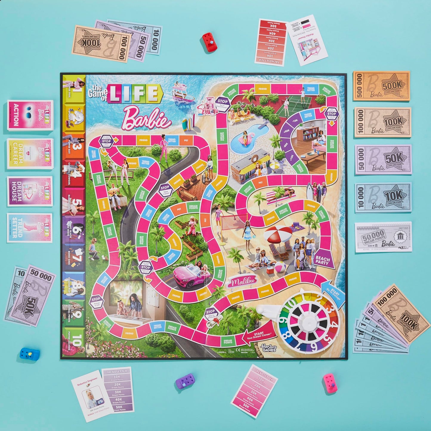 Hasbro Games The Game of Life: Barbie Edition Board Game | Ages 8+ | 2 to 4 Players | Fun Family Games for Kids and Adults | Kids Gifts (Amazon