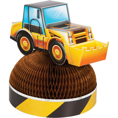 Creative Converting Construction Truck Birthday Honeycomb Centerpiece - 1pc Multi-color, 9 in x 11.5 in, 1 ct