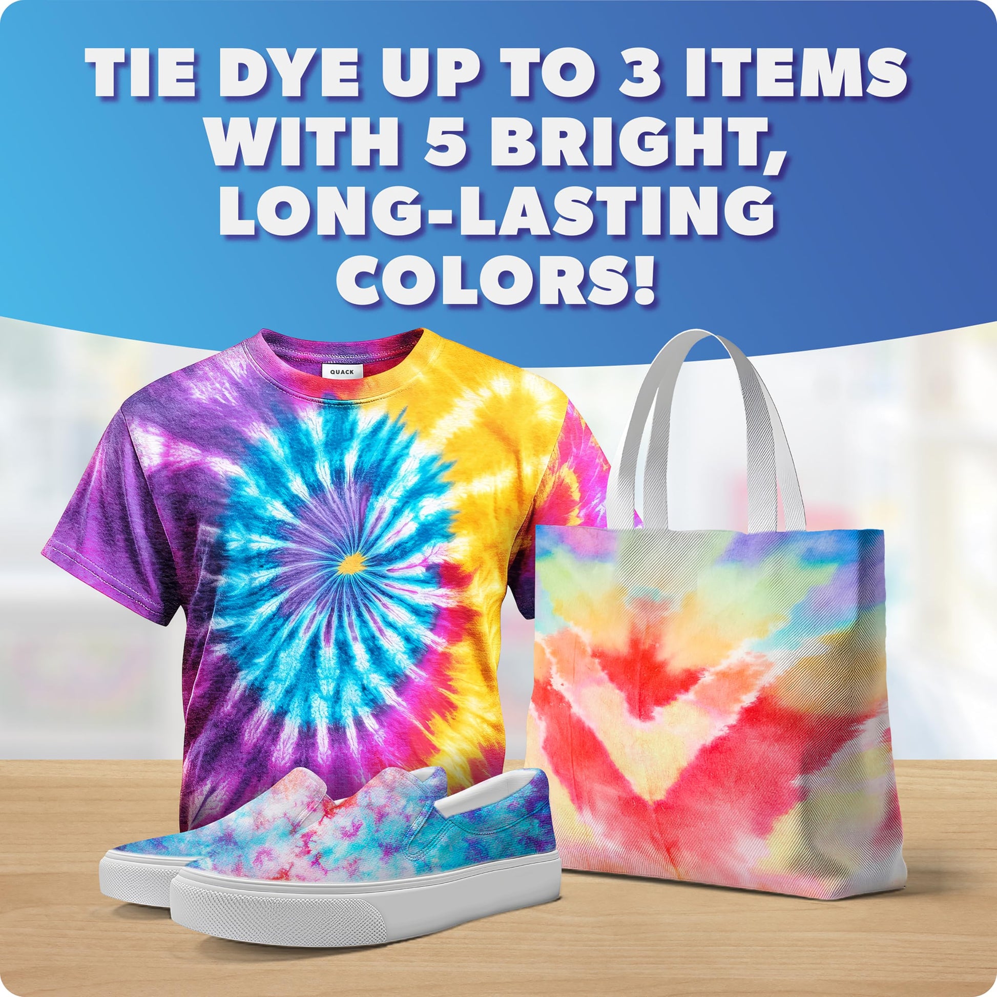 Blue Marble Tie-Dye Dotz 10-Piece Set - Make Vibrant, Colorful Tie Dye Designs with Dotz, Dropper, and Gloves - Fun and Easy Craft Kit for Kids