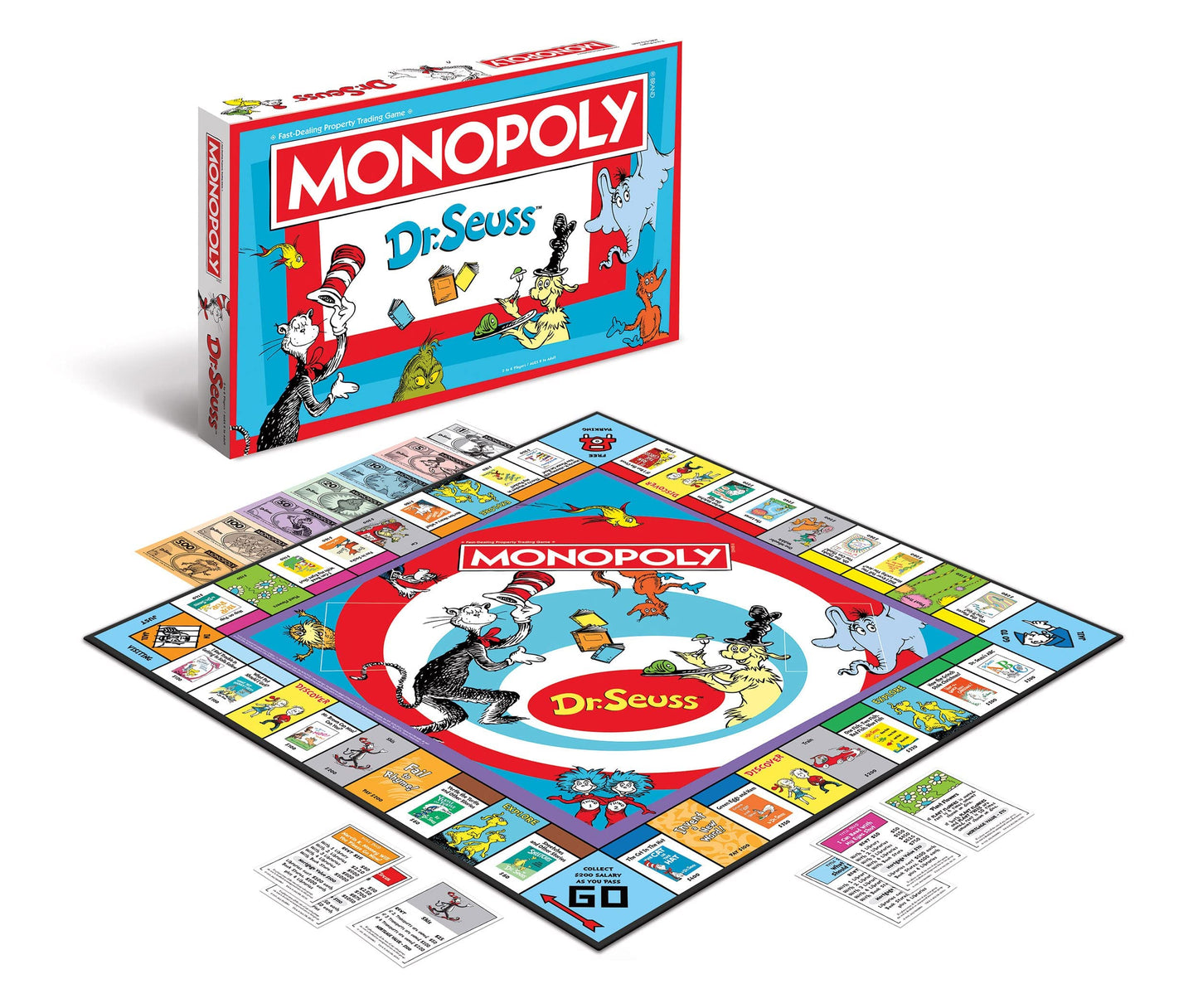Monopoly: Dr. Seuss | Buy, Sell, Trade Books | Collectible Classic Monopoly Game Featuring Custom Game Board & Artwork | Officially-Licensed Game