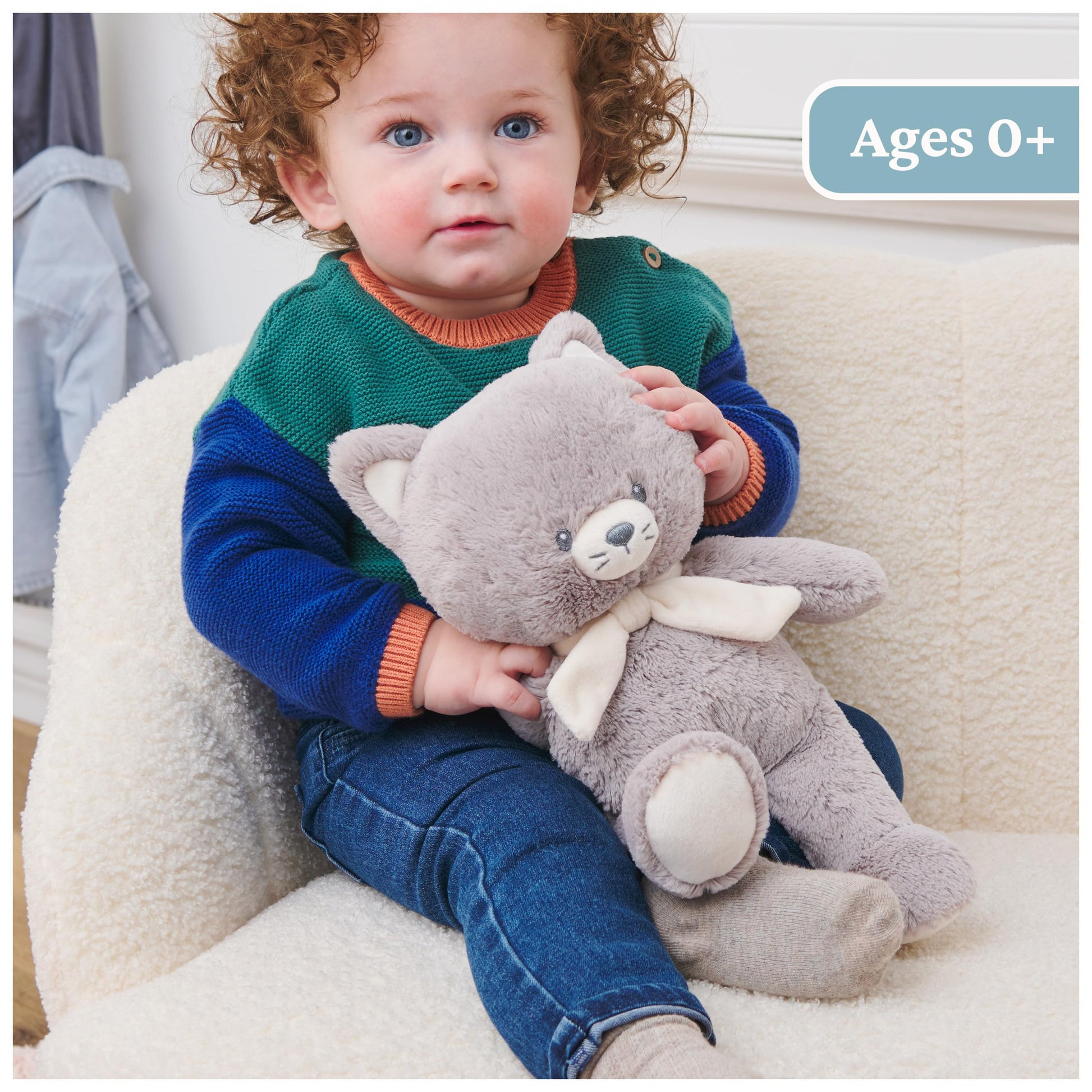 GUND Baby Sustainably Soft 13-Inch Kitten Plush Toy with Scarf; Ages 0+