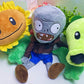 BASHERISE 3 PCS PVZ Plant Plush Normal Sets Toys Sunflower, Green Pea, Gray Zombies, Brown Coat Toys Figure Doll, Great Gift for Christmas, Birthday