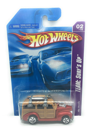 Hot Wheels 2008 118 Team: Surf's Up # 2 of 4 Reddish Copper '40s Woodie 1:64 Scale