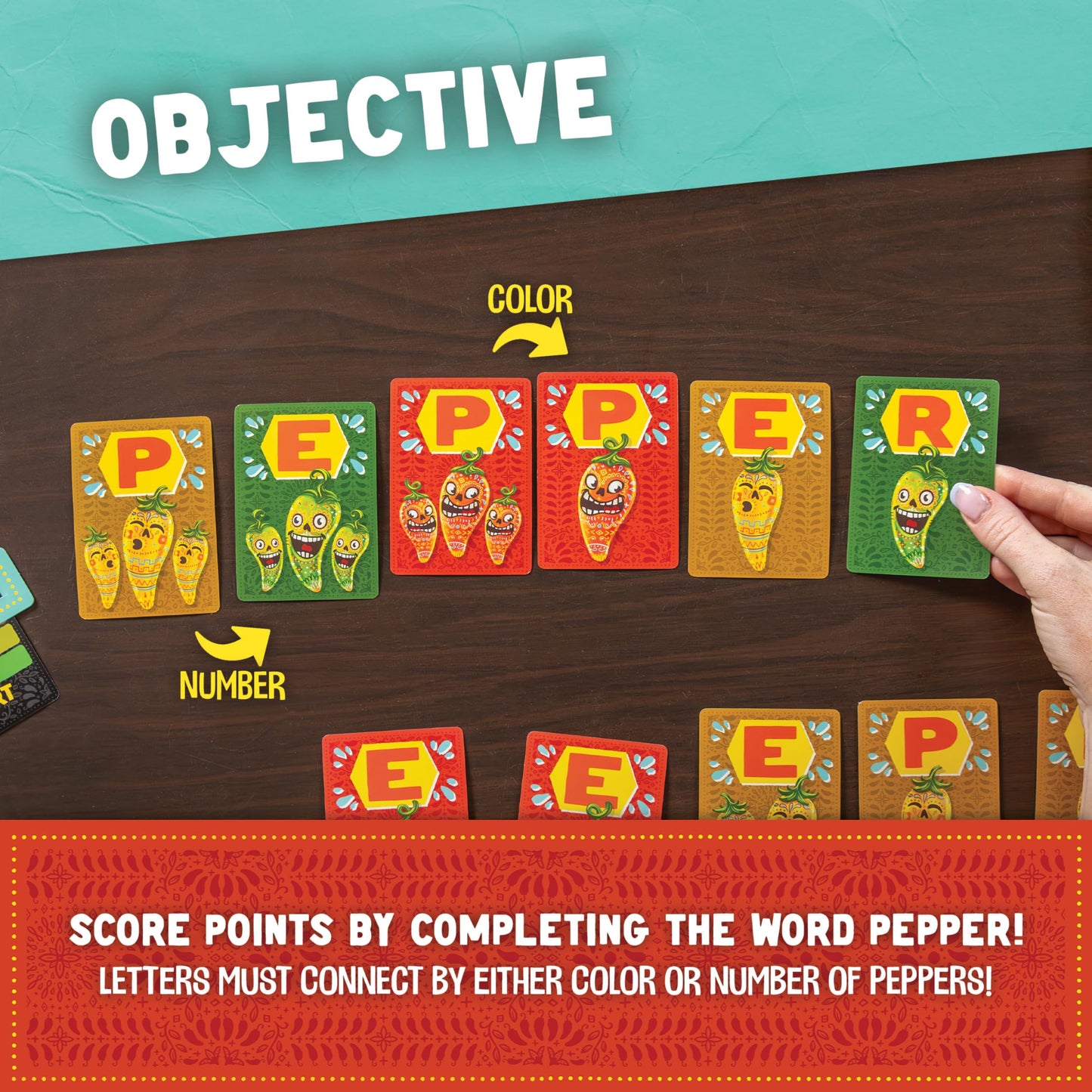 Pepper! Card Game - Fun Family & Party Game for Kids & Adults, Ages 8+, 2-8 Players, 30-Minute Gameplay, Easy to Learn Spicy Strategy Game