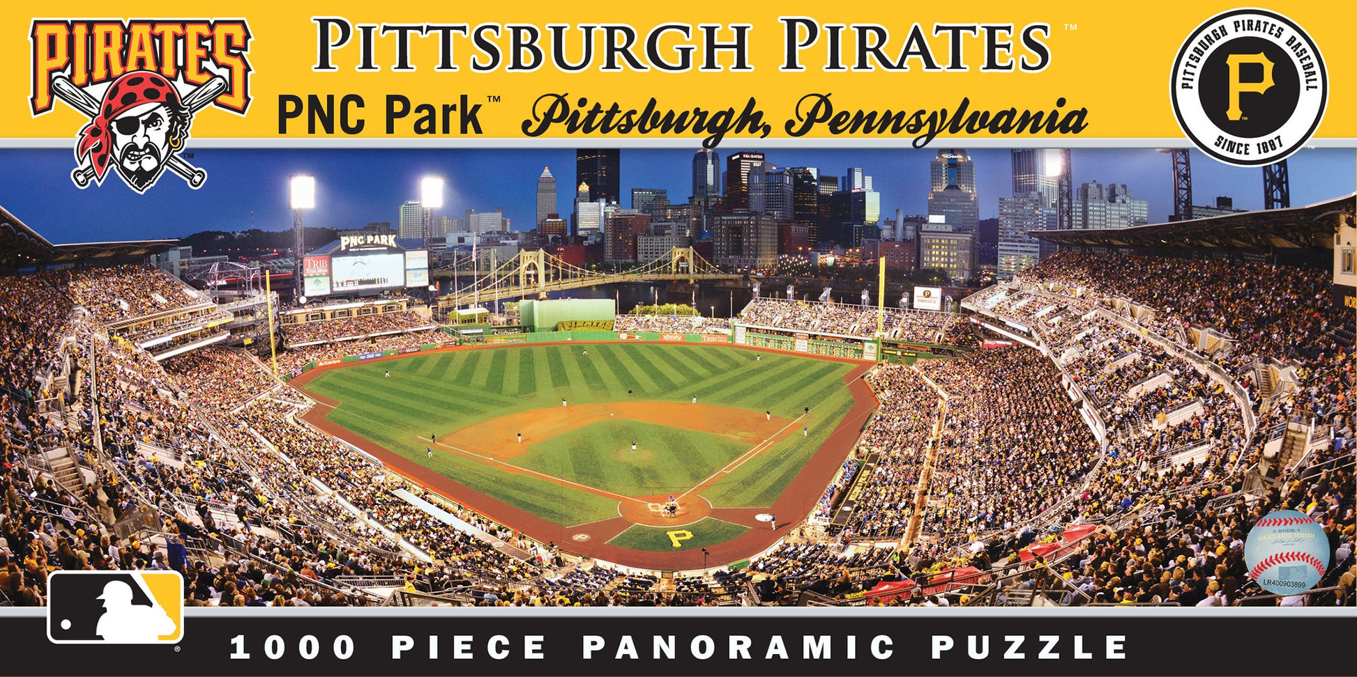 MasterPieces 1000 Piece Sports Jigsaw Puzzle - MLB Pittsburgh Pirates Center View Panoramic - 13"x39"