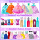 Style Shine 70 Pcs Doll Closet with Clothes & Accessories Including 2 Wedding Gowns 6 Fashion Dresses 2 Casual Outfits 2 Swimsuit 10 Shoes 20 Hangers