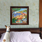 eeBoo 1000 Piece Puzzle - Beach Umbrellas Jigsaw Puzzle for Adults, Square 23" x 23" Made with Recycled Board & Vegetable-Based Ink