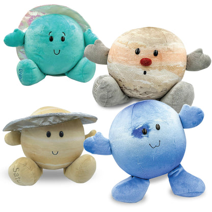 Celestial Buddies Gas & Ice Giants 4 Piece Bundle Jupiter Saturn Uranus Neptune Science Astronomy Space Solar System Educational Plush Planet Toys