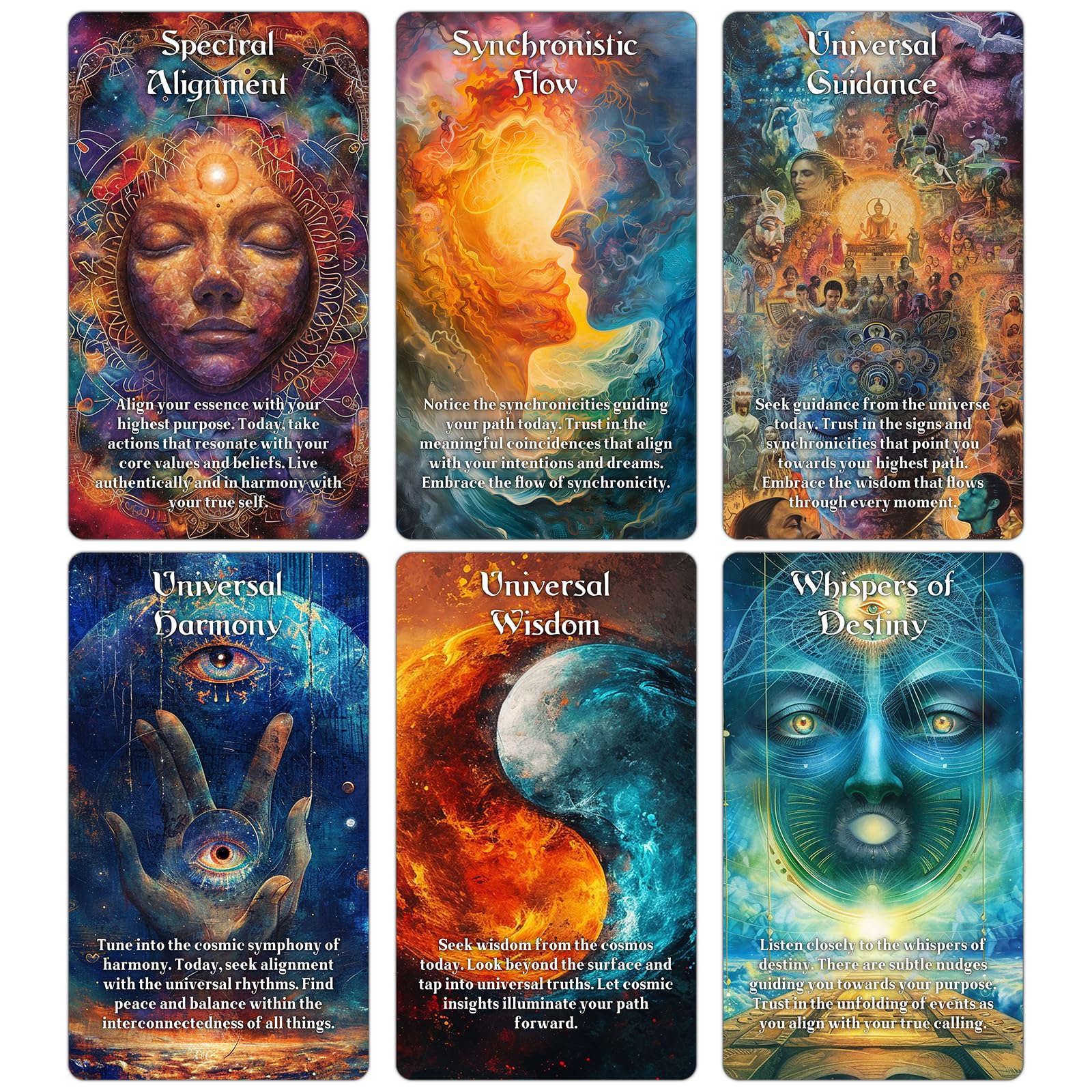 ZZBUY Yin and Yang Oracle Cards, 68 Karma Connection Oracle Deck for Beginner with Meanings on Them, Evaluate Emotions, Relationships, Career, Health