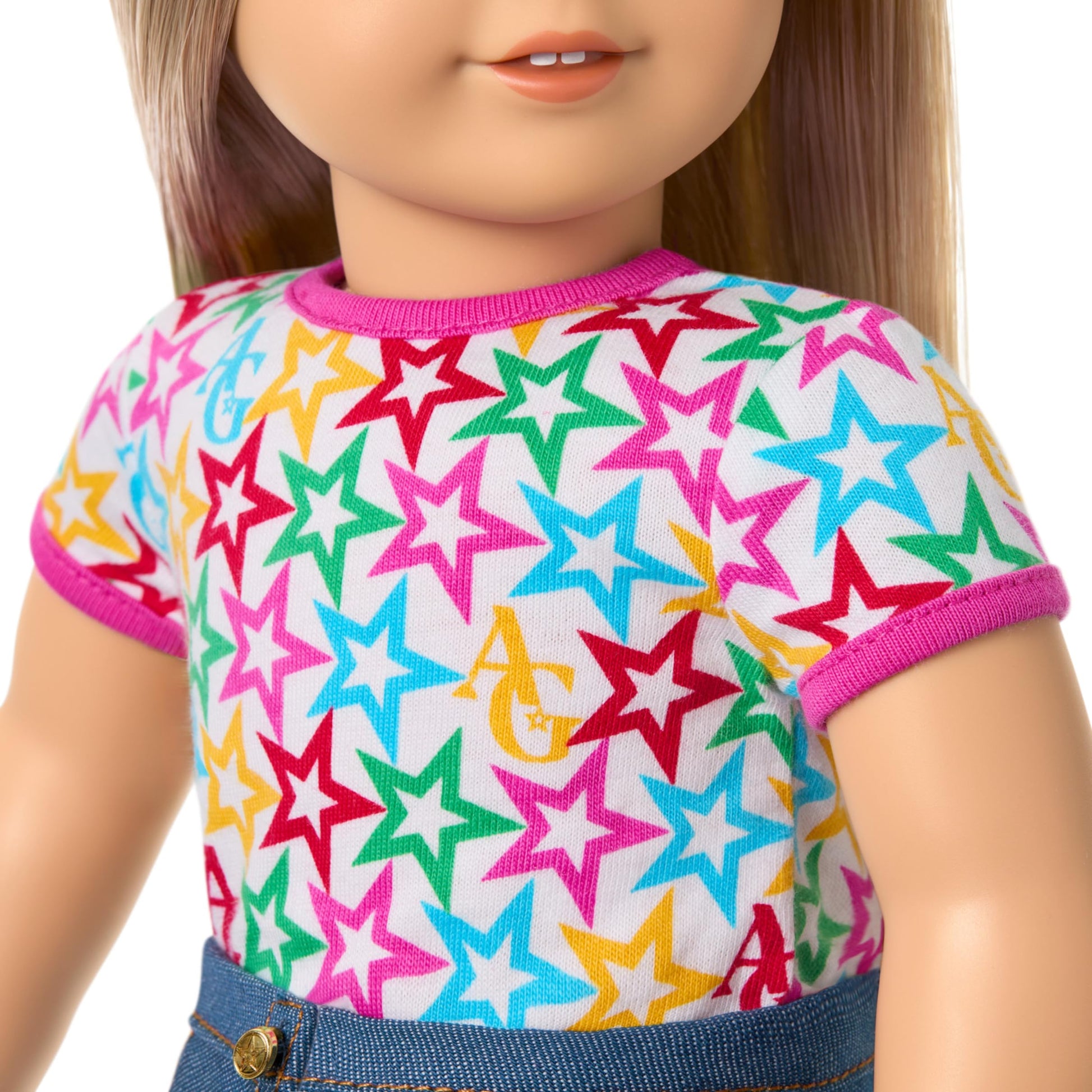 American Girl, Truly Me 18-inch Doll #100 with Dark-Blue Eyes, Straight Blonde Hair, Light-to-Medium Skin, for Ages 6+
