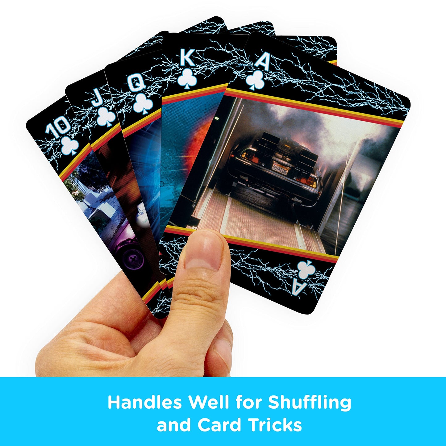 AQUARIUS Back to the Future Playing Cards Standard Size - Themed Novelty Deck with 52 Unique Movie Designs - Collectible Merchandise Gift for Teens