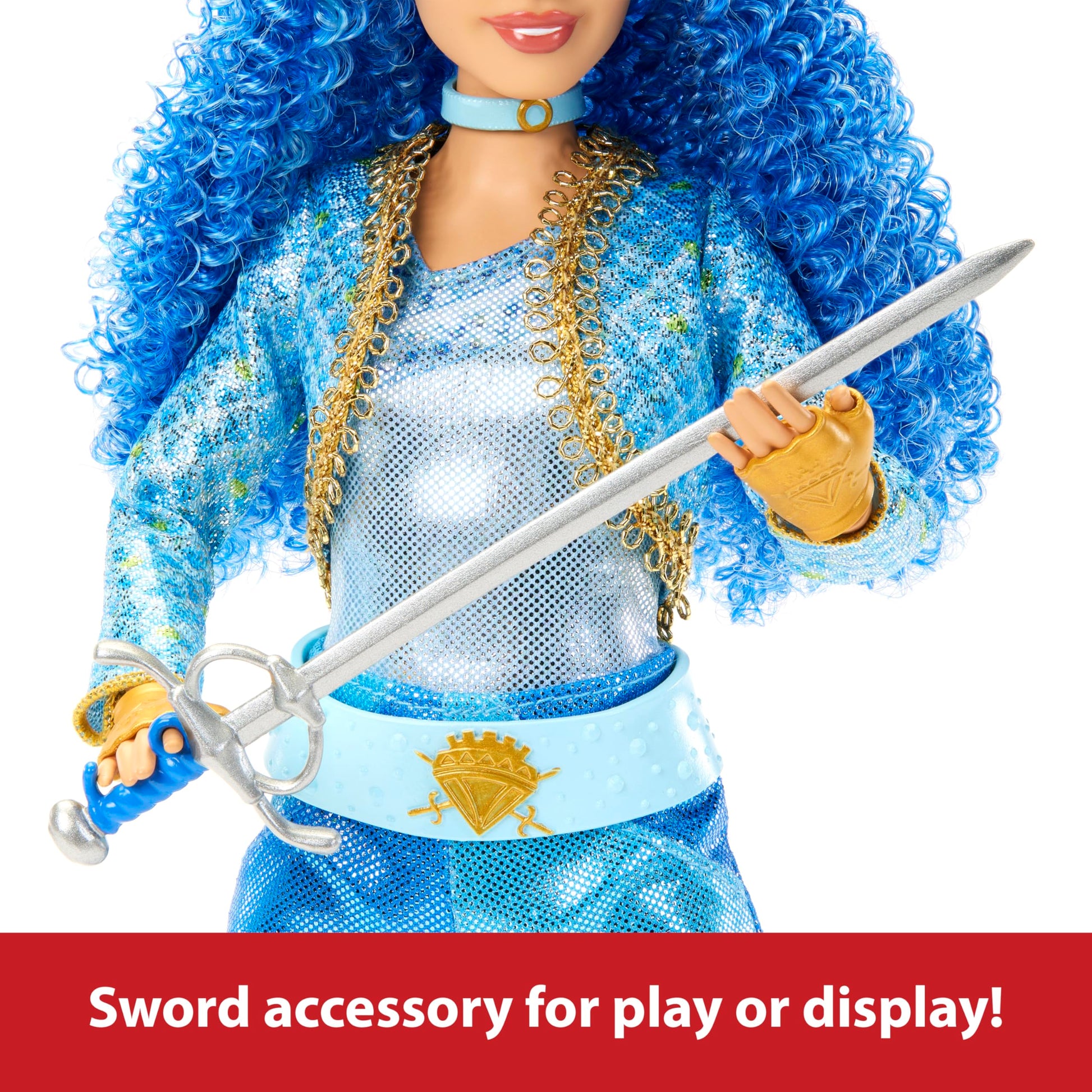 Mattel Disney Descendants: The Rise of Red Fashion Doll & Accessory, Princess Chloe Charming, Daughter of Cinderella with Movie-Inspired Clothes &