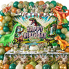 Dinosaur Birthday Decorations for Boys, 150 PCS Jurassic Dino Party Supplies with Backdrop, Dinosaur Balloons, Banner, Tablecloth, Cake Toppers