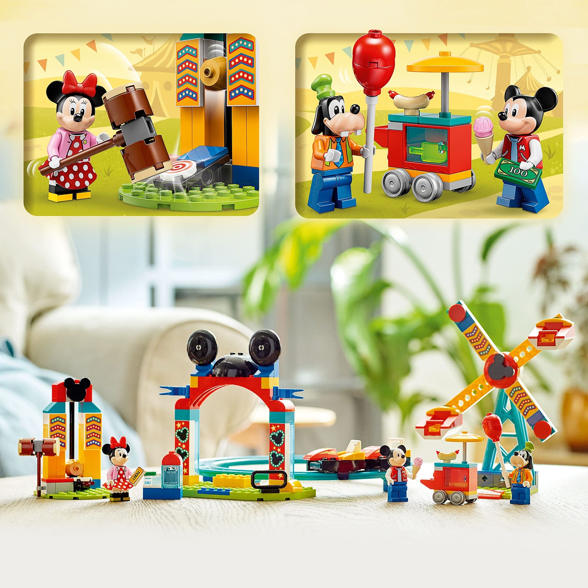 LEGO Disney Mickey and Friends - Mickey, Minnie and Goofy’s Fairground Fun 10778 Building Toy Set for Preschool Kids, Girls, and Boys Ages 4+ (184