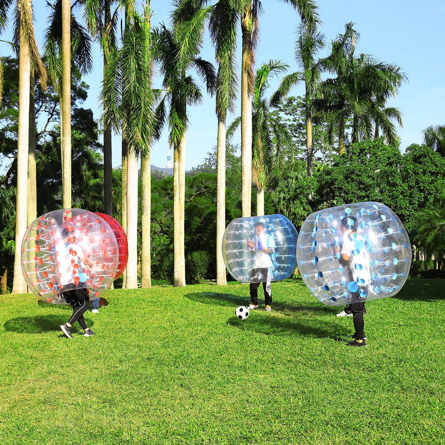 SZCQ Inflatable Bumper ONE Ball 1.2M/4ft Diameter Kids Bubble Soccer Balls Blow Up Toy Playground Balls Human Hamster Knocker Ball Outdoor Zorb Balls
