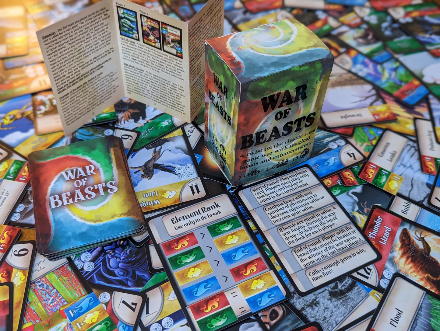 Charper Edge War of Beasts Card Game for 2-6 Players