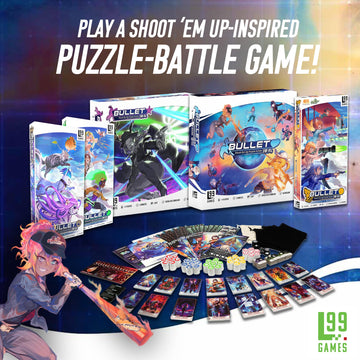 Bullet Heart - Puzzle-Battle Tabletop Game for 1-4 Players - 8 Heroines, Unique Powers, 4 Game Modes