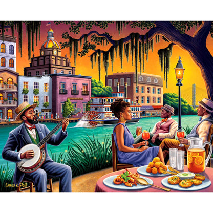 Boardwalk Savannah, GA 1000 Piece Jigsaw Puzzle Scenic Fun Romantic Puzzles with Premium Box, Gift for Adults and Family 19"x26"