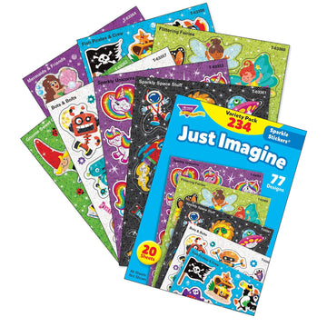 Just Imagine Sparkle Stickers Variety Pack by TREND Enterprises, Inc., 234 ct.