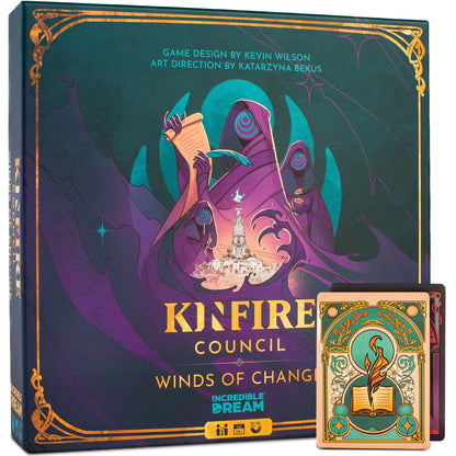 Kinfire Council: Winds of Change Expansion - Board Game Expansion with Cooperative & Solo Play, New Lighthouse Sites, Rezoning Laws, Favor Tokens