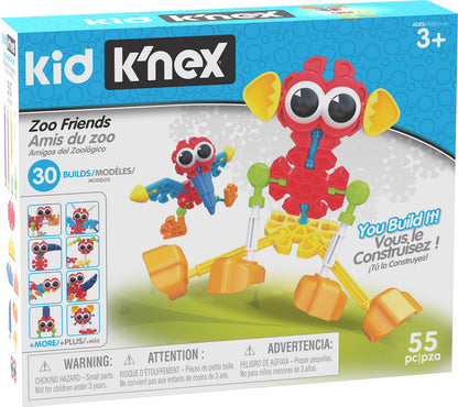 Kid K’NEX - Zoo Friends Building Set - 55 Pieces - Ages 3 and Up - Preschool Educational Toy (Amazon Exclusive)