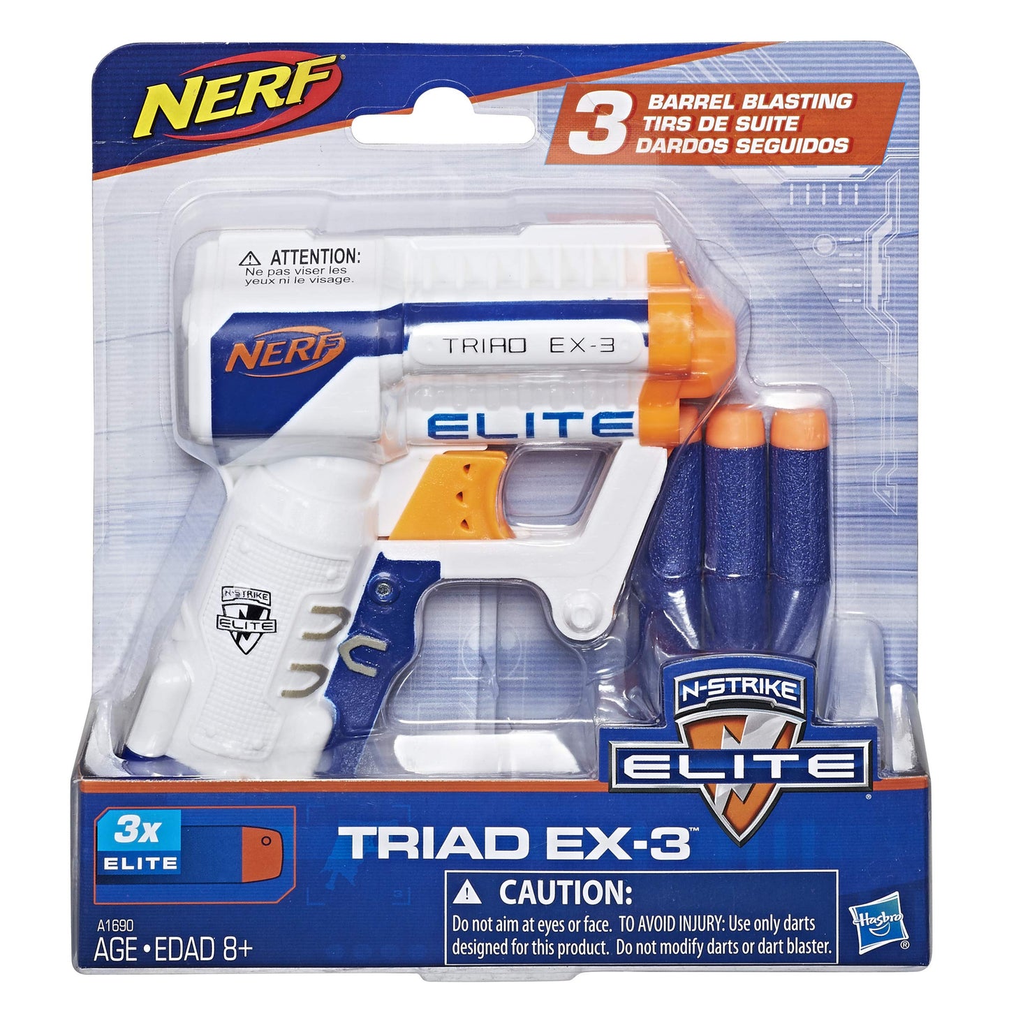 Nerf N-Strike Elite Triad EX-3 Toy, Multicolor