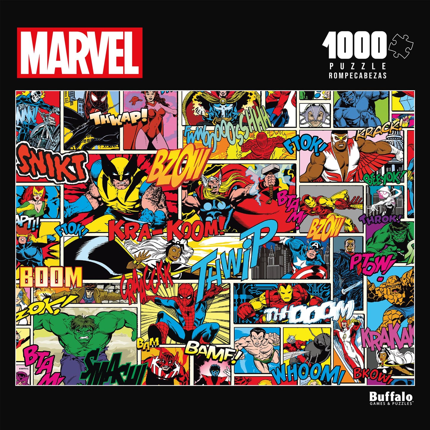 Buffalo Games - Marvel Comics Heroes Comic Collage - 1000 Piece Puzzle