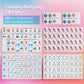 BOATWAY Floating Mahjong Tiles Set for Pool, 160 American Mahjong Tiles Waterproof EVA Foam Tiles with Storage Bag Dice & Rule Cards, Portable Pool