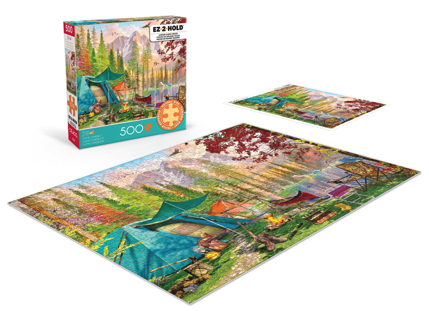 Ceaco - Camping Tranquility - 500 Large Piece Jigsaw Puzzle for Adults