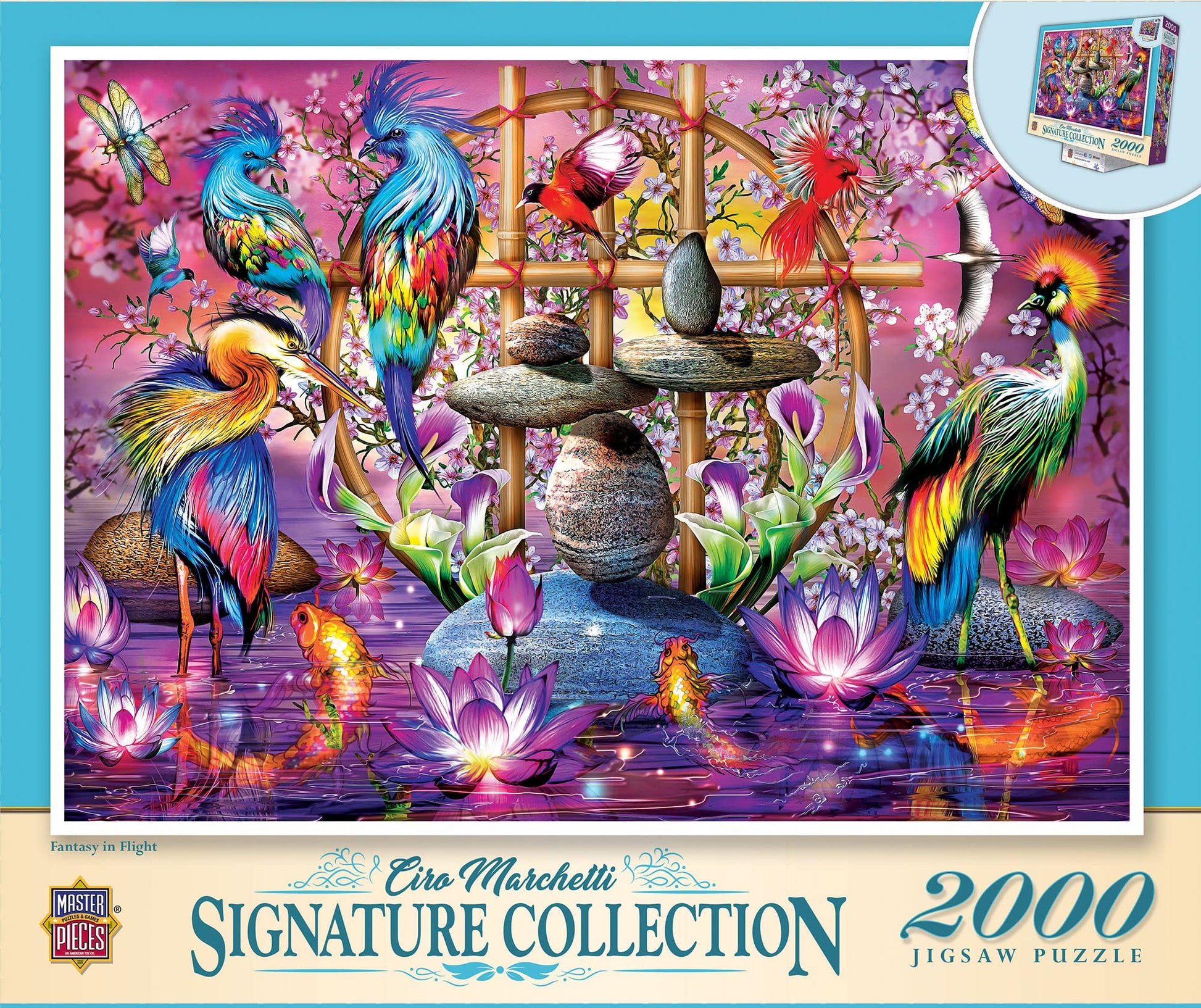 MasterPieces 2000 Piece Jigsaw Puzzle for Adults, Family, Or Kids - Fantasy in Flight - 39"x27"