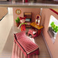 HABA Little Friends Beauty Corner - 4 Pc Dollhouse Furniture Set with Bed & Vanity