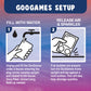 GooGames, Hand-Held Water Games with Floating Treasures, Sensory Fidget Game Adventures, Non-Toxic, No-Mess, Mesmerizing Glitter Fun, 3 Game Cards