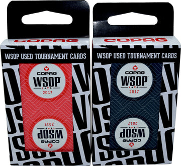 WSOP Set of 2 Authentic Decks Dealt at 2017 Used Copag Plastic Playing Cards Bridge Standard Index