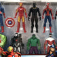 Marvel Avengers Action Figures - Iron Man, Hulk, Black Panther, Captain America, Spider Man, Ant Man, War Machine & Falcon! (8)