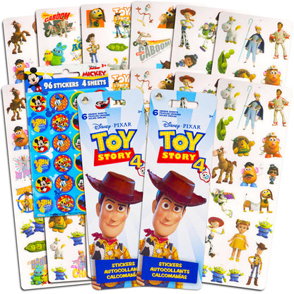 Toy Story Stickers Party Favors Pack - Bundle Includes 240 Toy Story Stickers with Bonus Mickey Mouse Stickers (12 Sticker Sheets, Toy Story Party
