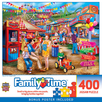 MasterPieces Youths 400 Piece Jigsaw Puzzle for Adults Family or Kids - Day At the Fairgrounds - 18 x24