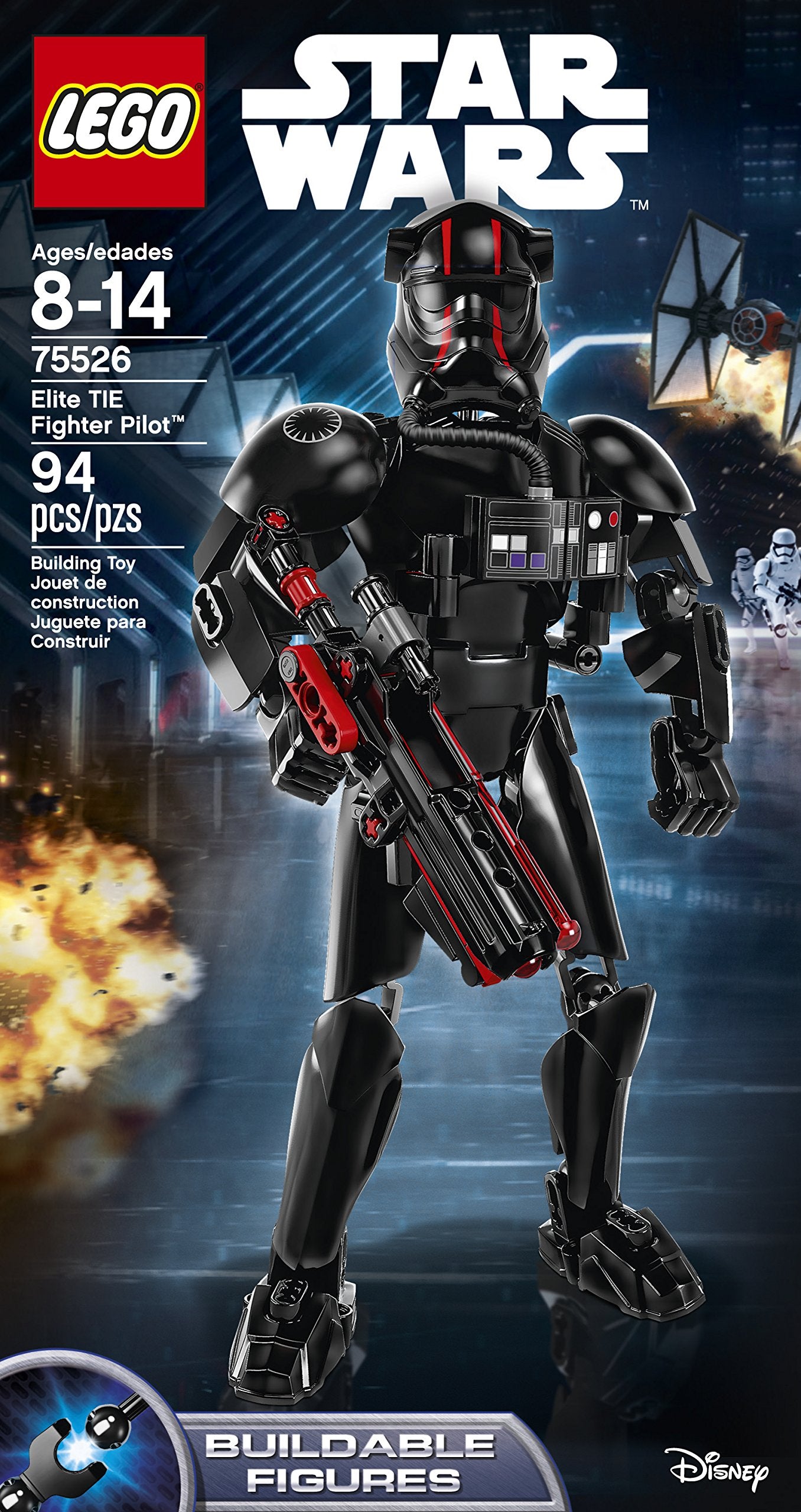 LEGO Star Wars Episode VIII Elite Tie Fighter Pilot 75526 Building Kit (94 Piece)